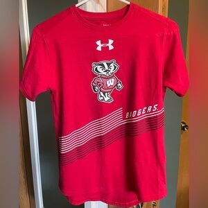 Under Armour Red Badgers Graphic Tee